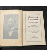 Memorable Addresses by American Patriots by John Clark Ridpath 1900’s - $33.37 CAD