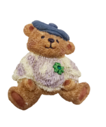 Avon St Patricks Day Teddy Bear Pin 2000 Shamrock Irish Holiday Resin Br... - $247.77 MXN