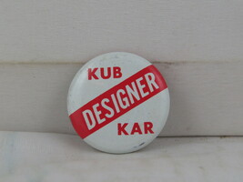 Vintage Hobby Pin - Kub Kar Designer - Metal Pin  - £15.14 GBP