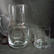   European Quality Glass 2 Piece Bedside Night Water Carafe w Glass By Barski - £40.17 GBP