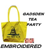 EMBROIDERED GADSDEN DONT TREAD ON ME Heavy Duty TOTE BAG-Beach Travel Sh... - £18.79 GBP