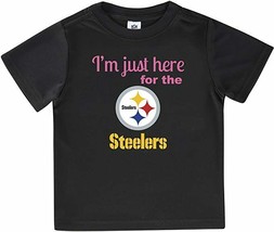 NFL I&#39;m here for the Pittsburgh Steelers Short Sleeve Black T-Shirt 2T Gerber - £12.77 GBP