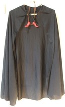 Used Devils Costume Halloween Cape Horns One Size Black Unisex Regular - £19.77 GBP