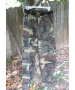 NWOT Boys Size 16 Large L Belted Cargo Camo Camouflage Pants Faded Glory... - $31.19 CAD