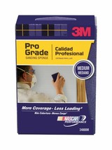 Sanding Sponge, 2.625&quot; x 3.75&quot; x 1&quot;, Medium Grit - 3M 24000M Pro Grade - $18.59 MXN