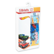Hot Wheels Cars 5 Pack Boys Briefs Size 4 100% Cotton NEW - £14.07 GBP