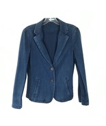 NWOT Womens Size Medium J. McLaughlin Blue Vintage Wash Denim Blazer Jacket - £36.61 GBP