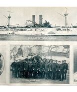 US Battleship Maine And Officers 1901 Victorian Military Nautical Print ... - $550.13 MXN
