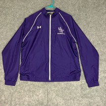 St Thomas Tommies Mens Jacket Large Purple White Under Armour Zip NCAA Baseball - £24.35 GBP