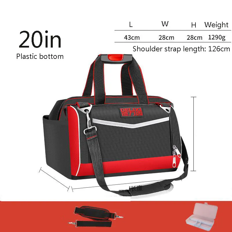 Waterproof Tool Bag with Pockets Drill Holster Toolbox Multifunctional Storage H - £89.81 GBP