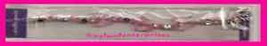 Bracelet Beaded 086 Butterfly Pink &amp; Silvertone w/Clasp - £2.33 GBP