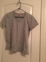 Hanes Women’s Gray Short Sleeve T-Shirt V-Neck Size Medium - £21.27 GBP