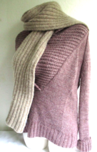 Eileen Fisher Scarf 100% Merino Wool Italian Yarn Made in Hong Kong Thic... - $42.75