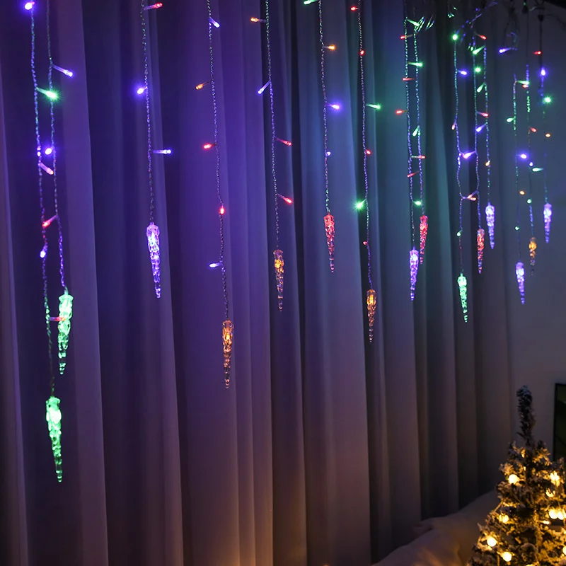 5-28M LED Curtain Icicle String Lights Christmas Gar Waterfall Droop 0.5-0.7m Ga - £92.70 GBP