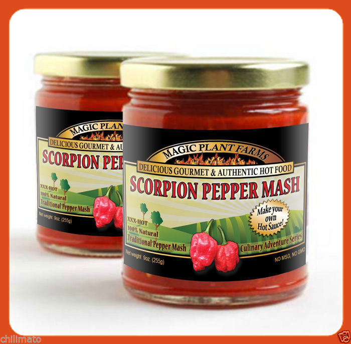 Moruga Scorpion Mash  | Scorpion Paste 100% Natural Hot Peppers Premium Quality! - $19.75 - $36.58