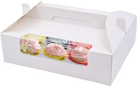 Cupcake Boxes 6 Packs White Cupcake Containers 12 Count Kraft Bakery Car... - £21.13 GBP