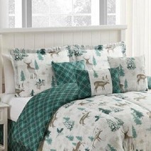 Cabin Pine Deer Forest Lodge 7 Piece Bed In A Bag Comforter Sets, Choice - NEW - £61.07 GBP+