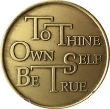 Wendells Bulk Lot of 25 To Thine Own Self Be True AA Medallions Serenity Pray... - £31.15 GBP