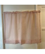 Vintage 1950s Pink Sheer Curtains Set of 6 Panels 40Lx29W Shimmery Fabri... - $864.56 MXN