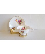 Vintage Royal Grafton Bone China Tea Cup And Saucer Colorful Floral Bouq... - $15.99