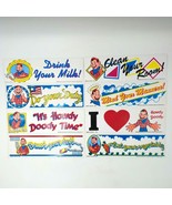 8 Vintage Howdy Doody Bumper Sticker Lot 1988 Clean Your Room Drink Milk... - £31.10 GBP