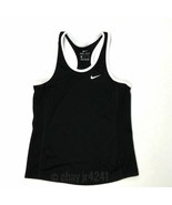 Nike Dry Running Training Tank Youth Girl&#39;s Medium Black White 836318 - $12.15