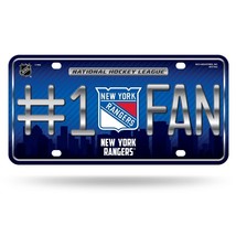 New York Rangers # 1 Fan Metal License Plate New & Officially Licensed - $10.65