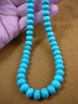 (v326-11) 18" long Chinese turquoise bead beaded Necklace fashion JEWELRY nice - $58.89