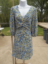 Nwt Vince Camuto Blue Confetti Print Dress 12 $148 - £43.82 GBP