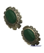 Vintage Native American Zuni Malachite Earrings - $168.30