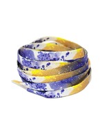 Purple Gold Flat Shoe Laces for AJ Jordan 1 Lebron 8 18 Kobe 6 - $146.15 MXN