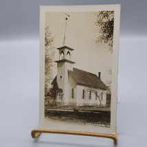 Antique Kruxo RPPC Real Photo Postcard Delmar Iowa Catholic Church Midwest - £20.05 GBP
