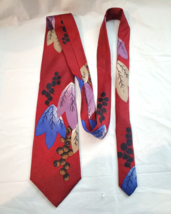 M.L.R. Studio Collection Mens XLong Necktie 100% Silk Made In USA Burgundy - $18.95