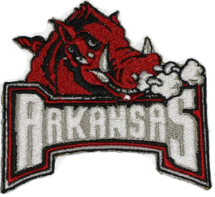 Arkansas Razorbacks Logo, Icon Logo, Helmet Iron On Patch - $4.99