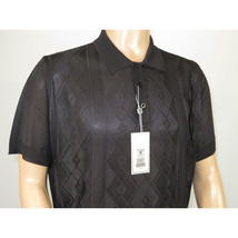 Mens Polo Shirt Slinky Sheer Short Sleeves Soft Touch by Stacy Adams 57007 black image 4