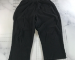 Flax Pants Womens Large Black Lightweight Elastic Waist Loose Culottes L... - £40.43 GBP
