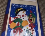 Snowman Christmas Let It Snow!  Rain or Shine Porch Garden Flag 28&quot; x 40... - $9.49
