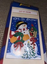 Snowman Christmas Let It Snow!  Rain or Shine Porch Garden Flag 28&quot; x 40... - £7.47 GBP