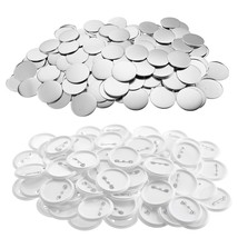 100 Sets 75Mm/3 Inch Button Making Supplies, Blank Pin Back Button Parts... - £58.60 GBP
