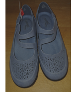 EASY STREET COMFORT WAVE LADIES DUSTY BLUE FAUX SUEDE BLUE SHOES-8.5M-NW... - €17,17 EUR