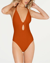 One Piece Swimsuit Keyhole Ribbed Cinnamon Color Size XL BAR III $88 - NWT - £14.38 GBP