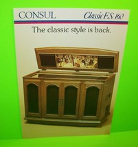 NSM Consul Classic ES 160 Original 1980 German Phonograph Jukebox Music Flyer - £17.58 GBP