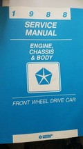 1988 Chrysler Service Manual Engine Chassis &amp; Body Front Wheel Drive Car - $55.00