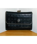 Clathas Women&#39;s Clutch Wallet Black Leather Purse with Flowers - $39.99