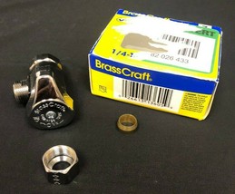 BrassCraft 3/8 in. FIP Inlet x 3/8 in. Compression Outlet 1/4-Turn Angle... - $7.91