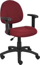 Perfect Posture Deluxe Fabric Task Chair In Burgundy From Boss Office Products - £97.18 GBP