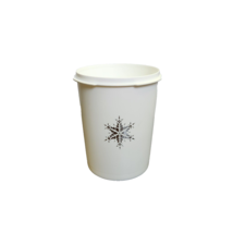 Vintage Tupperware Cannister #811-3 White Snowflake Container no Lid - $12.00