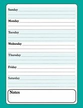 Magnetic Dry Erase Calendar - White Board Planner - Aquamarine 3/014 - £8.60 GBP