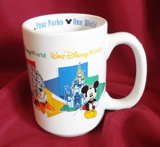 Walt Disney World Four Parks One World 14 oz Grandma Souvenir Coffee Cup Mug  - £5.58 GBP