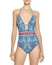 NEW Nanette Lepore Indigo Paisley Goddess One-piece Swimsuit Multicolor XS - £62.48 GBP
